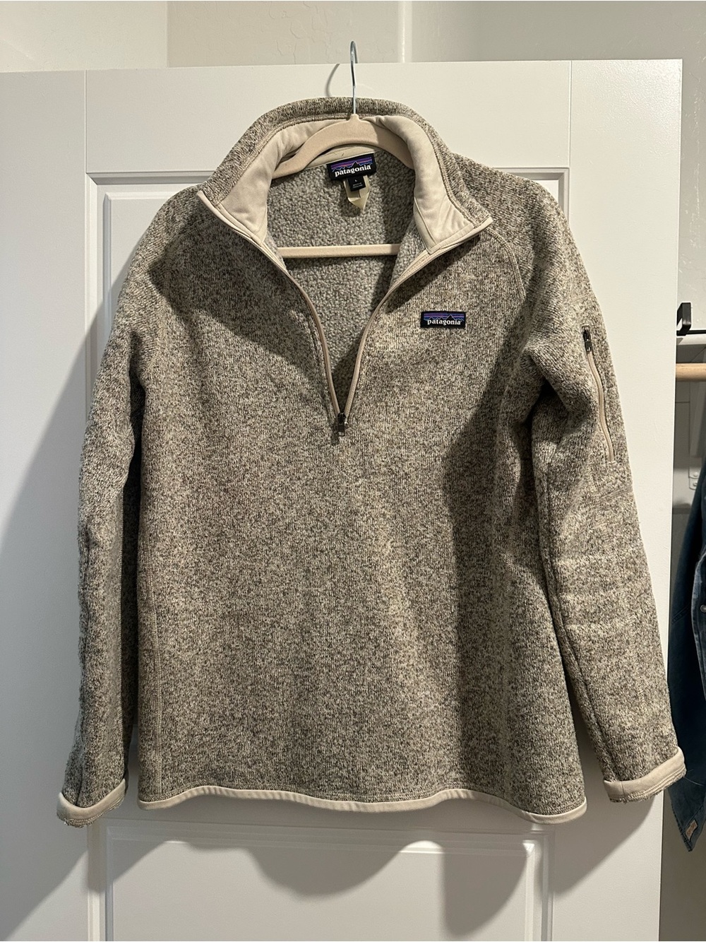 Patagonia women’s Zip-Up Fleece Sweater - Heather Taupe